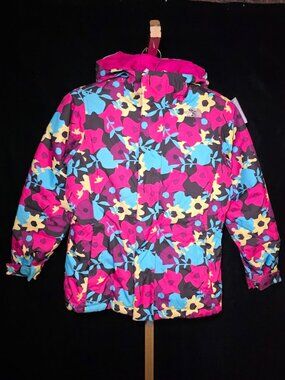 The North Face Hyvent Girl's Floral Snow Ski Jacket M (10-12)